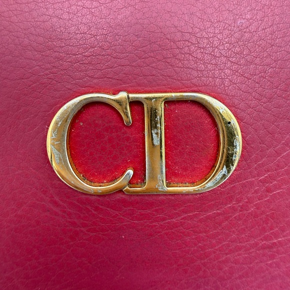 Vintage Christian Dior Double Flap Long Wallet with Unbranded Chain - Picture 4 of 17